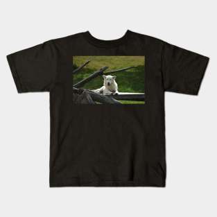 Cute White Wolf Kids T-Shirt